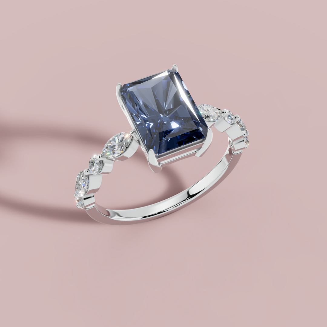 Blue Vertica Ring