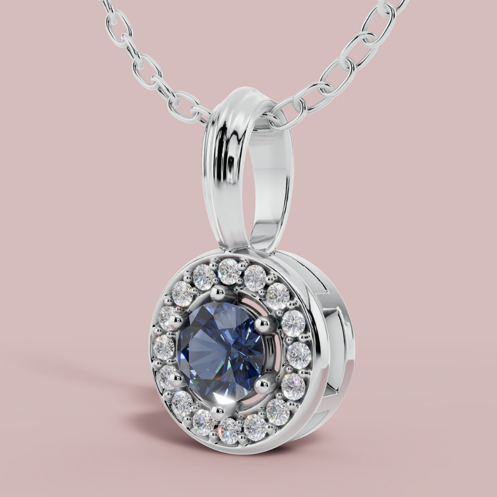 Sanaaz Blue Round Necklace