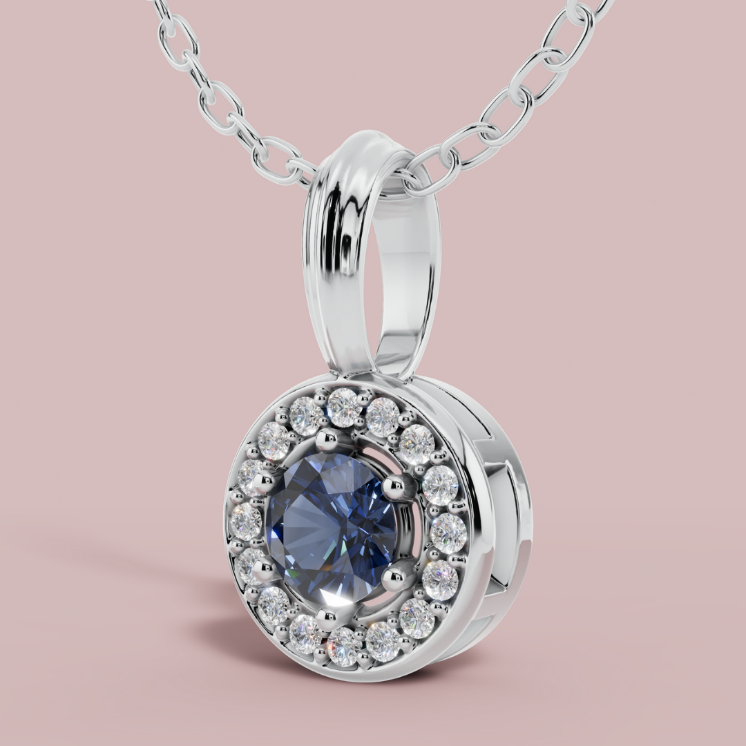 Sanaaz Blue Round Necklace