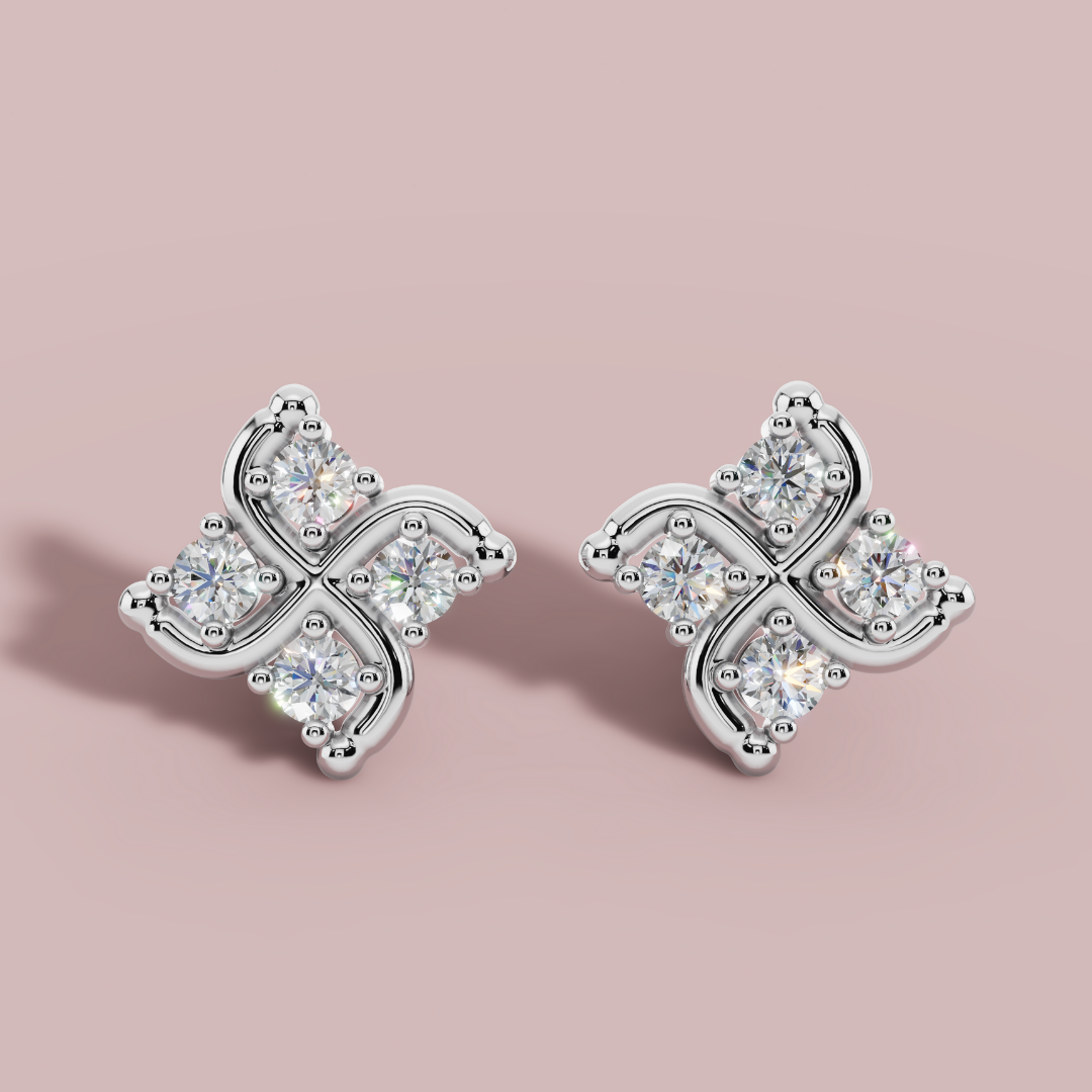 Mystic Swirl Stud Earrings