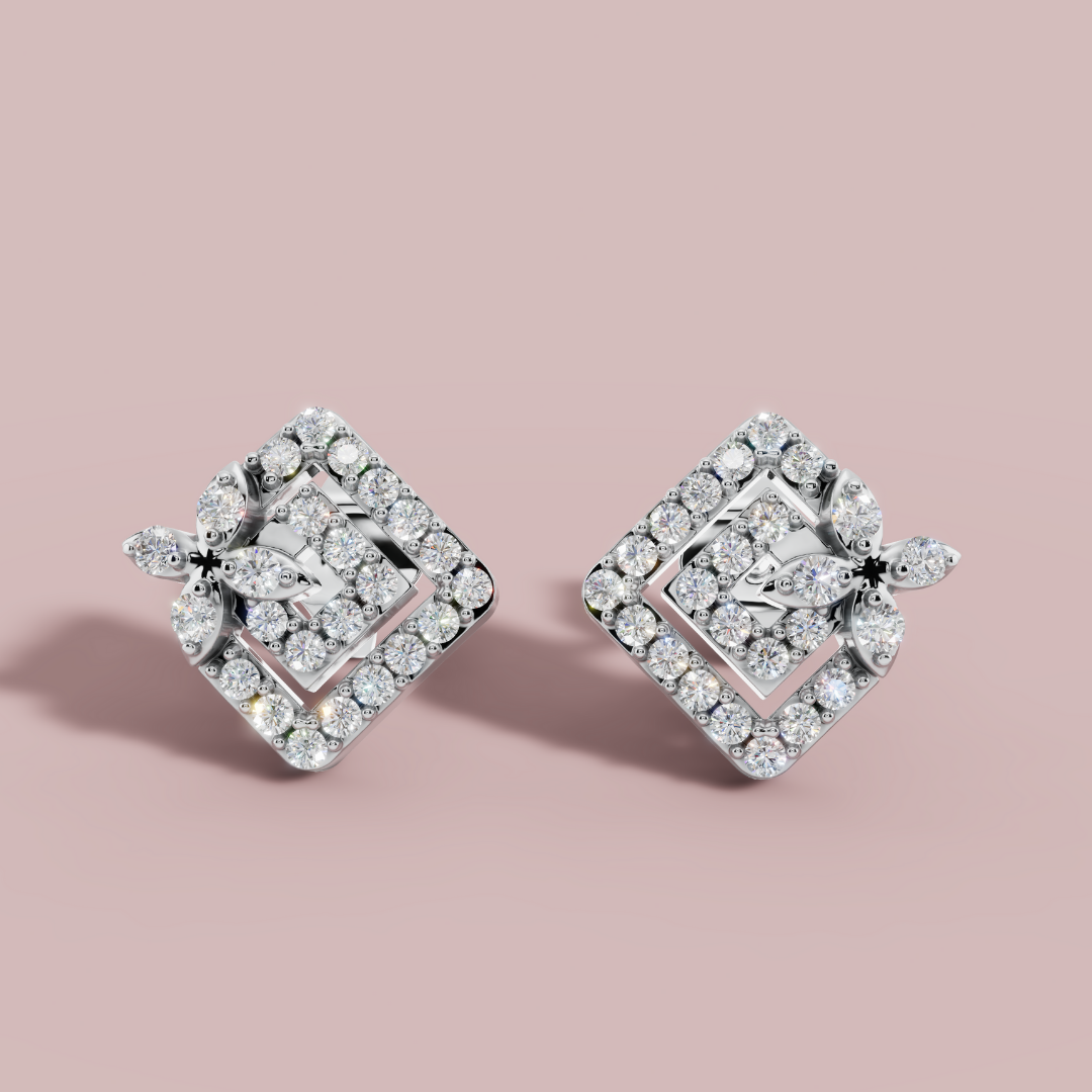 Floré Square Stud Earrings