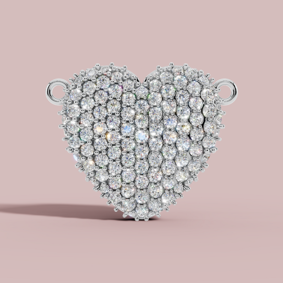 The Pave Heart Necklace