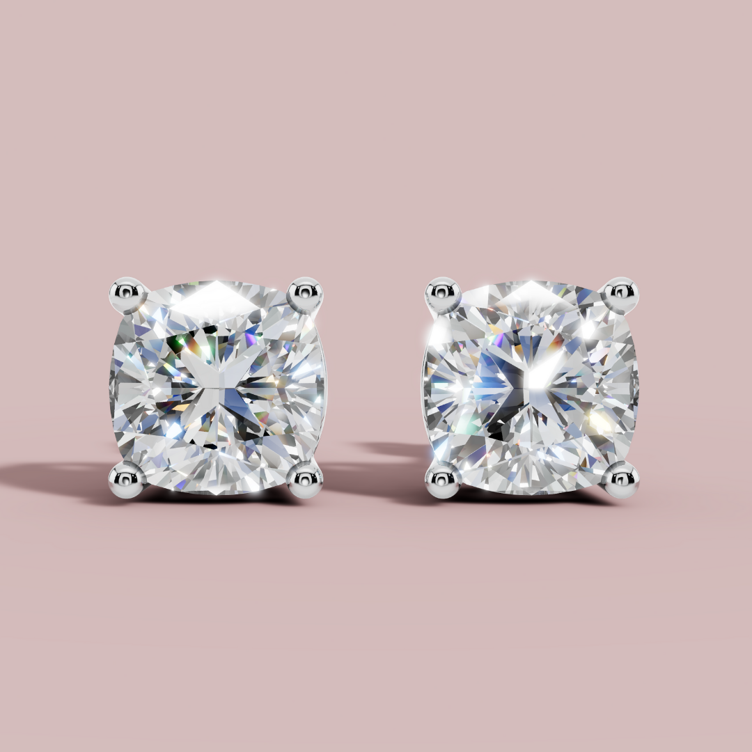 Classic Cushion Stud Earrings