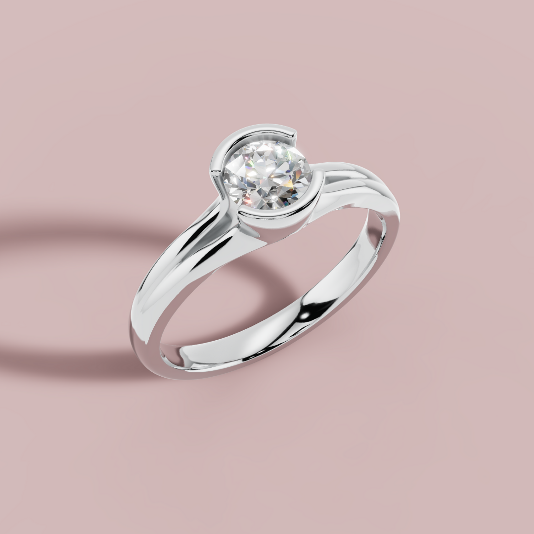 Aurielle Half Bezel Ring