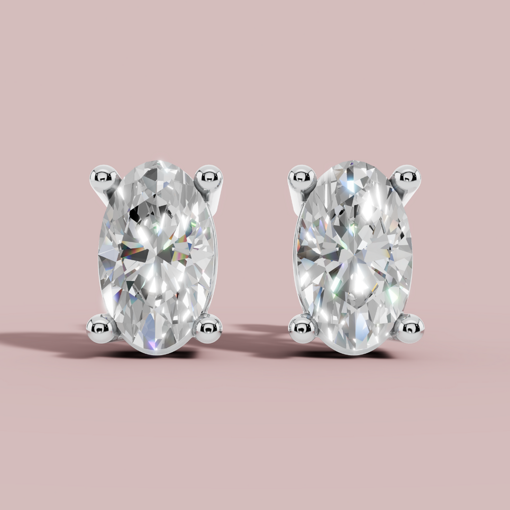Classic Oval Stud Earrings