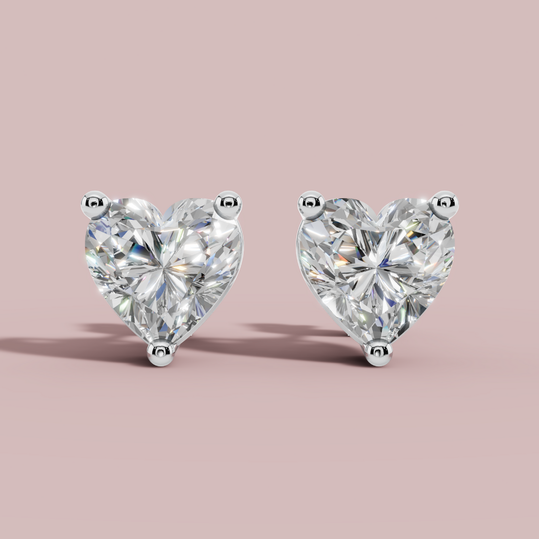 Classic Heart Stud Earrings