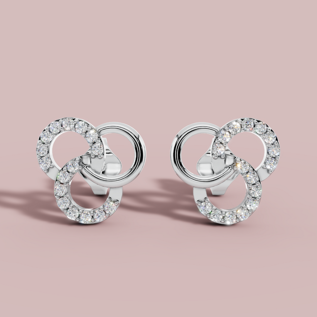 Sterling Orbit Stud Earrings