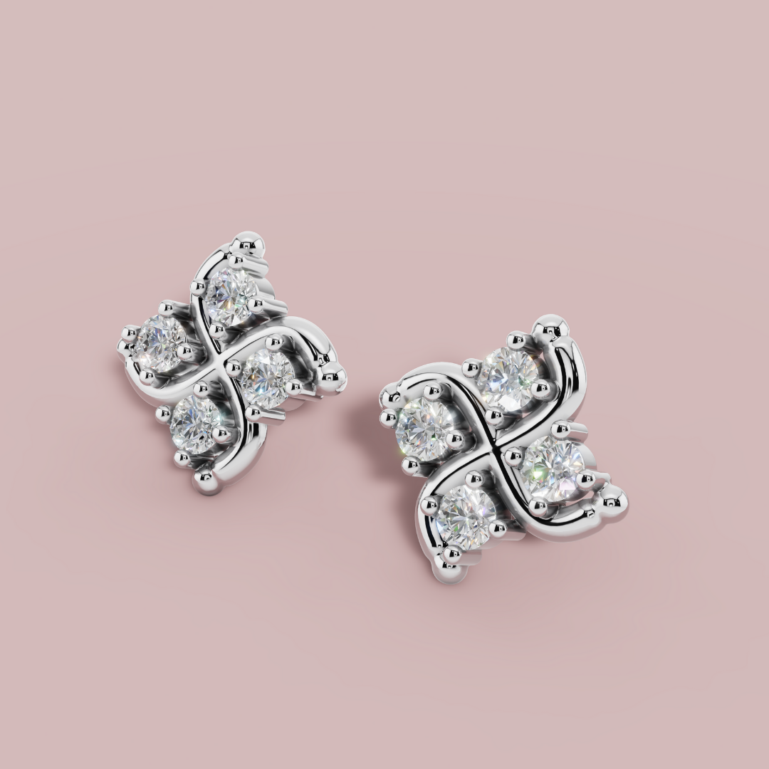 Mystic Swirl Stud Earrings
