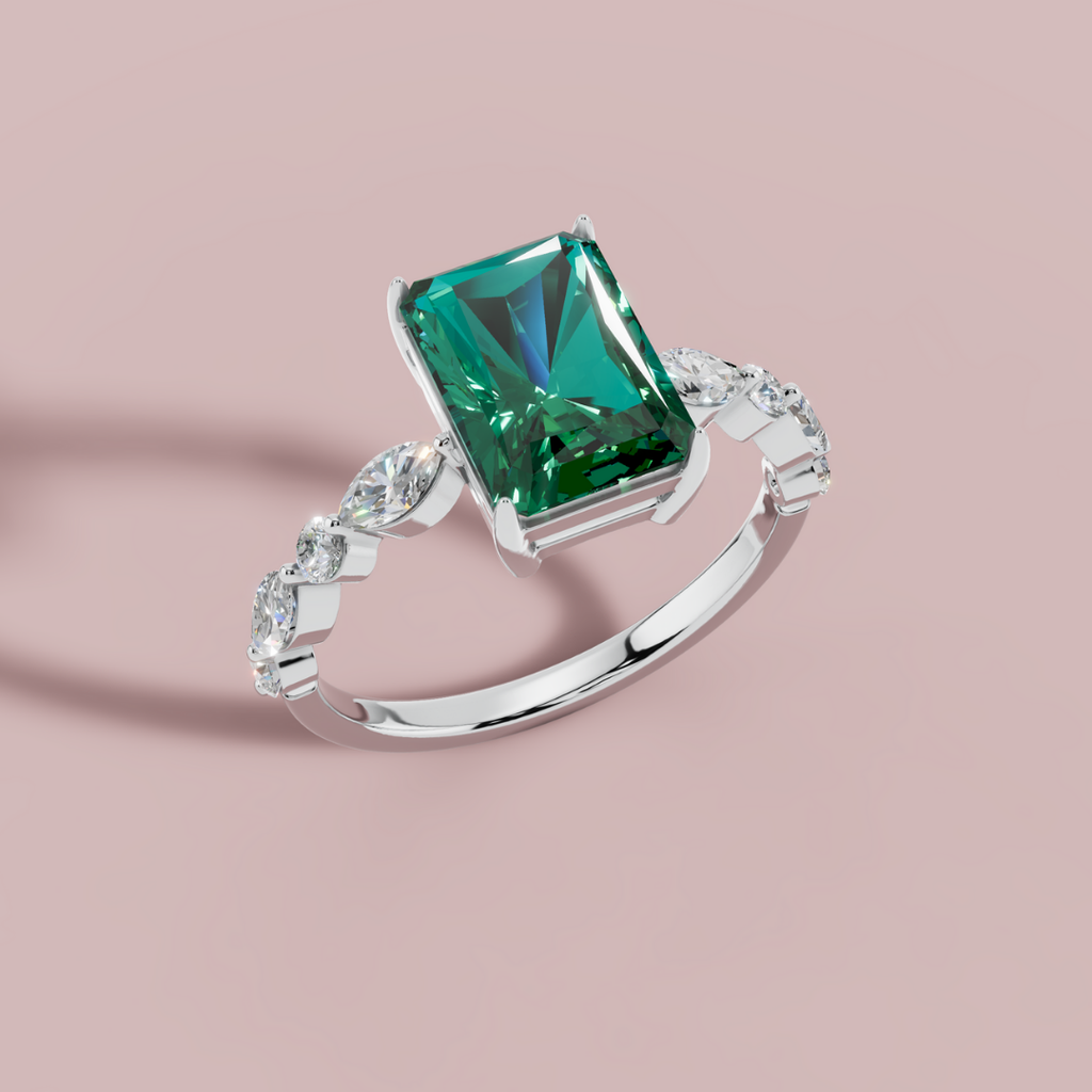 Green Vertica  Ring