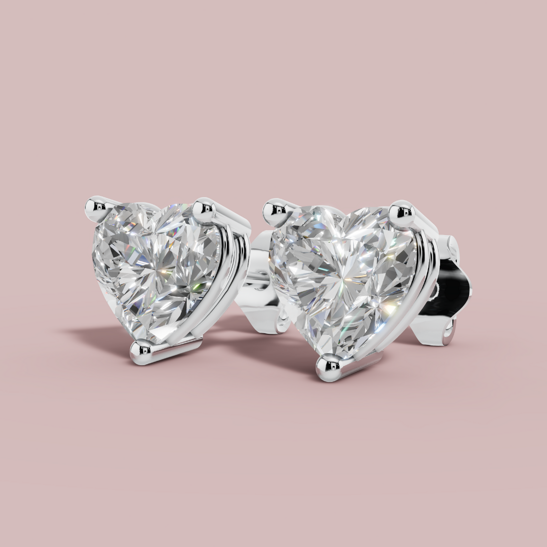 Classic Heart Stud Earrings
