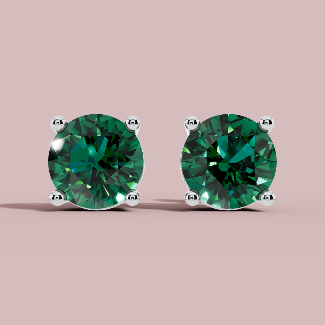 Moderna Round Forest Stud Earrings