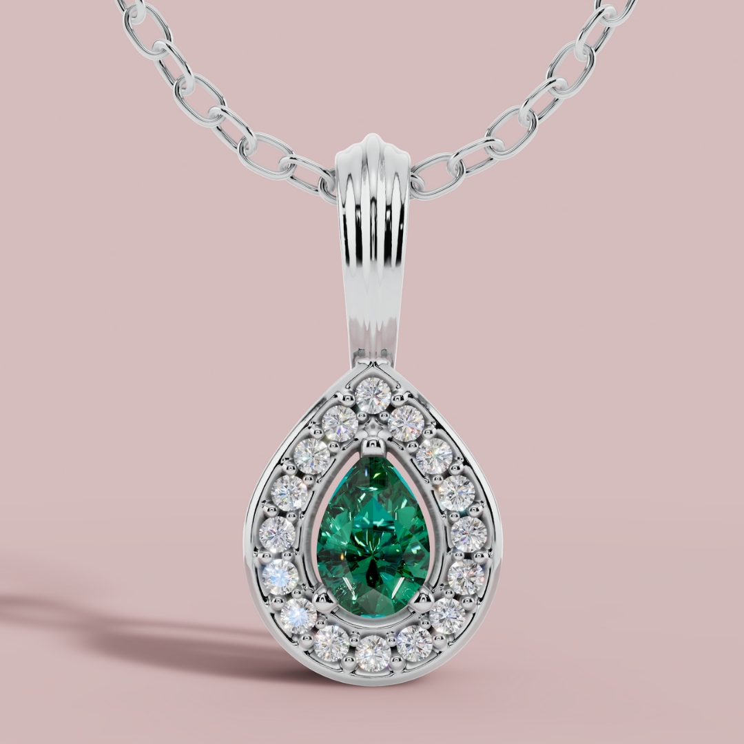 Delphi Green Pear Necklace