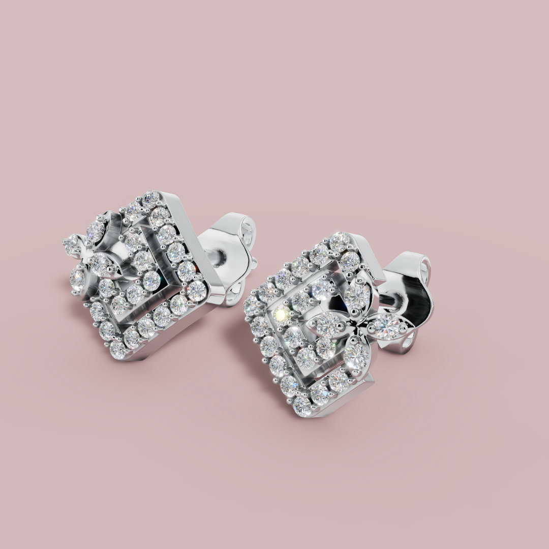 Floré Square Stud Earrings