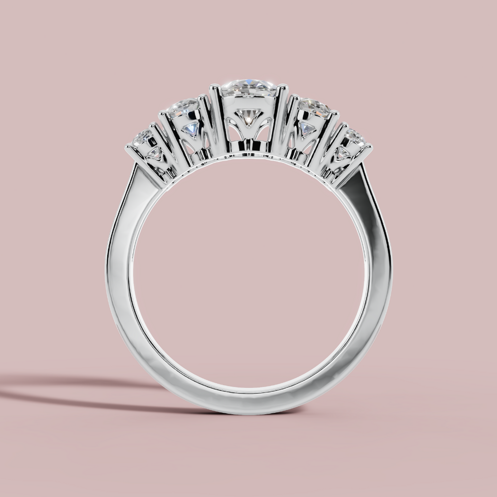 Oval 5 Stone Ring