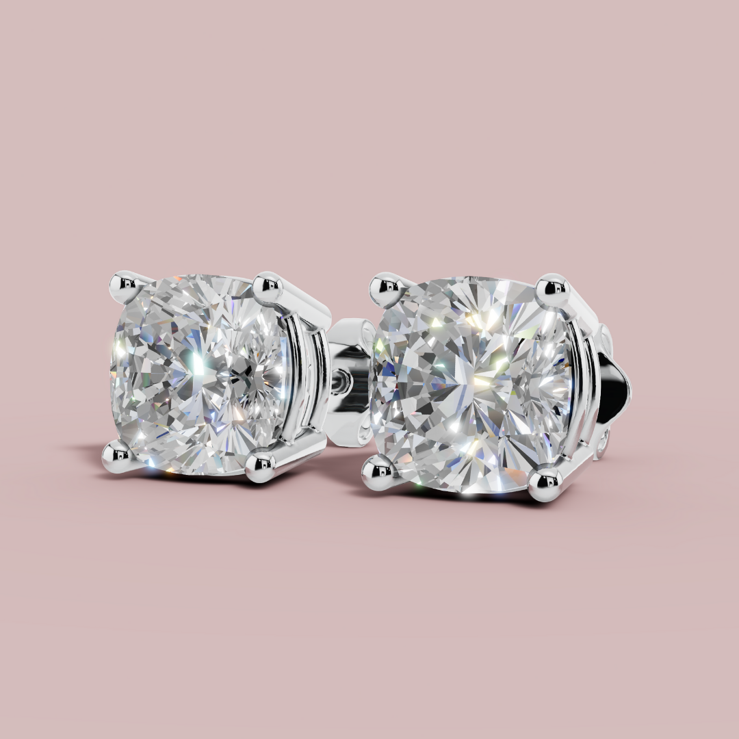 Classic Cushion Stud Earrings