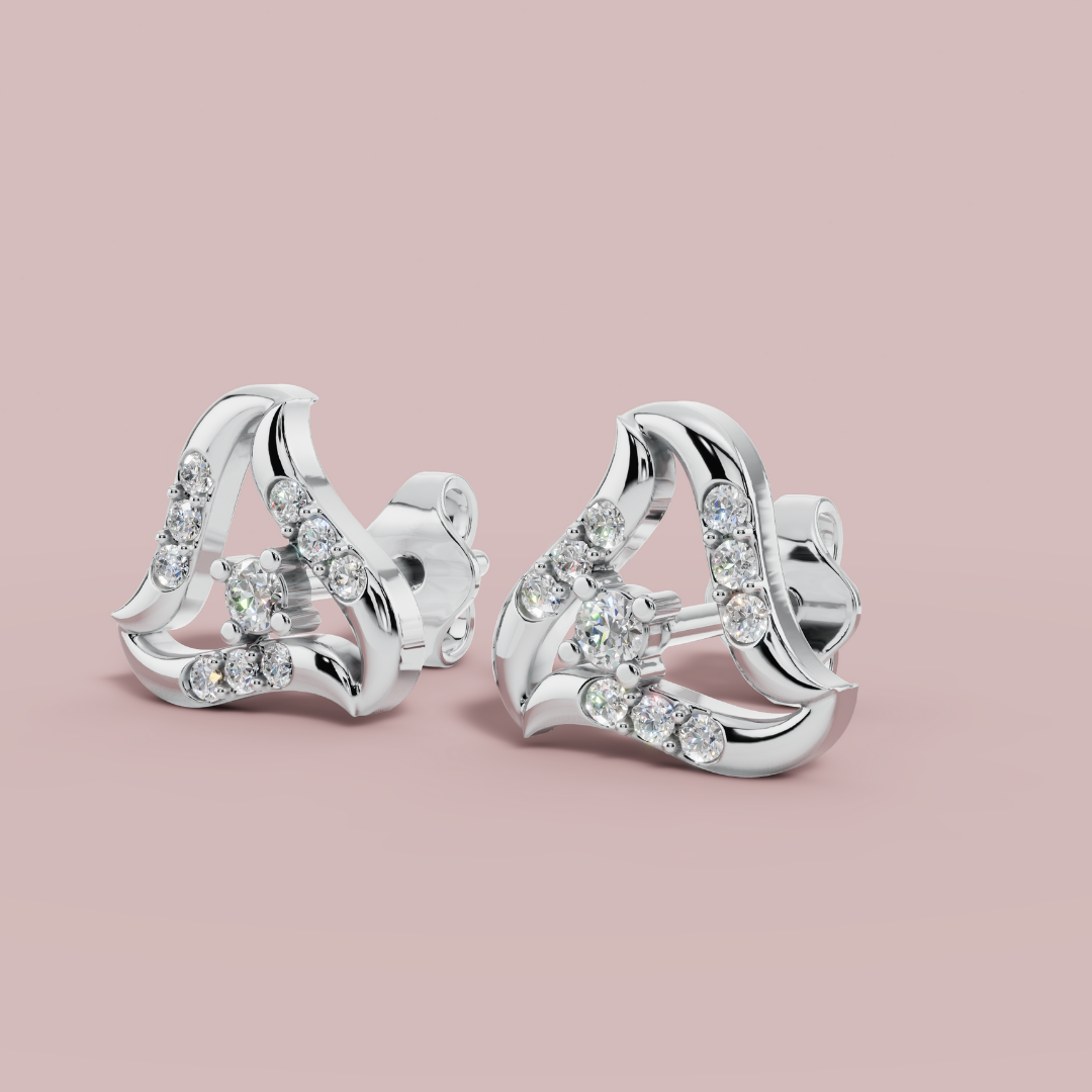 Trillium Curve Stud Earrings
