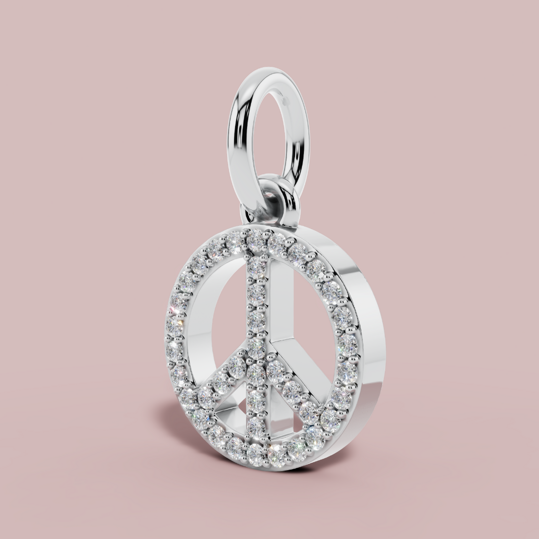 The Peace Sign Charm Necklace