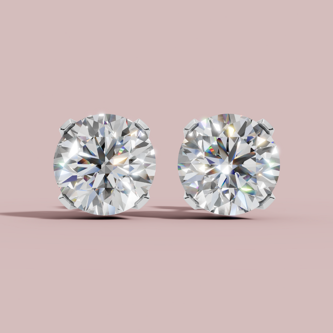 Classic Round Stud Earrings