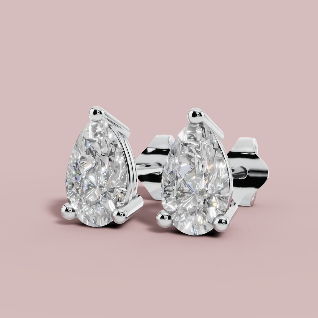 Classic Pear Stud Earrings