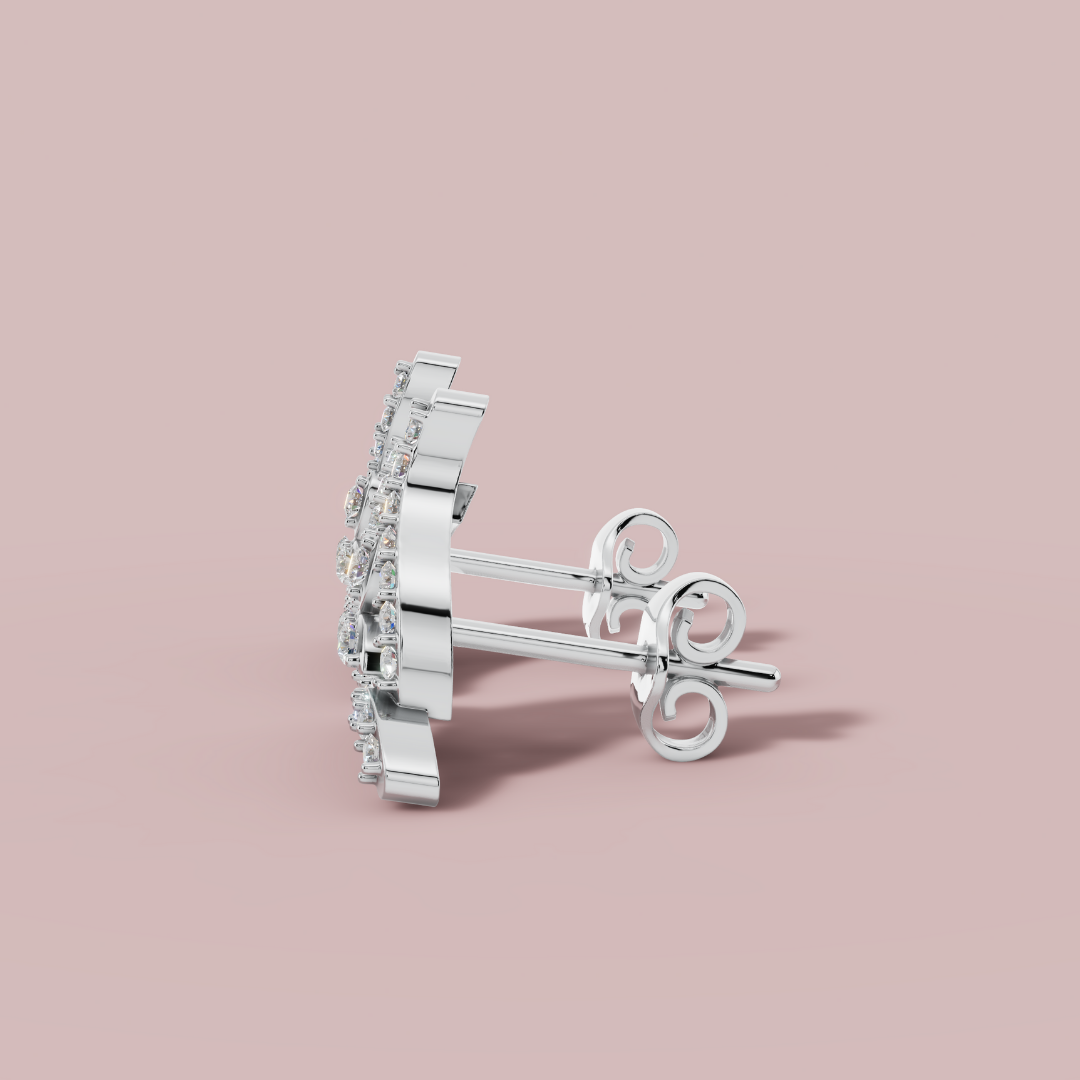Tri-Flora Stud Earrings