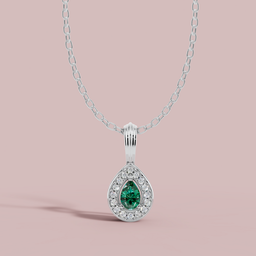 Delphi Green Pear Necklace