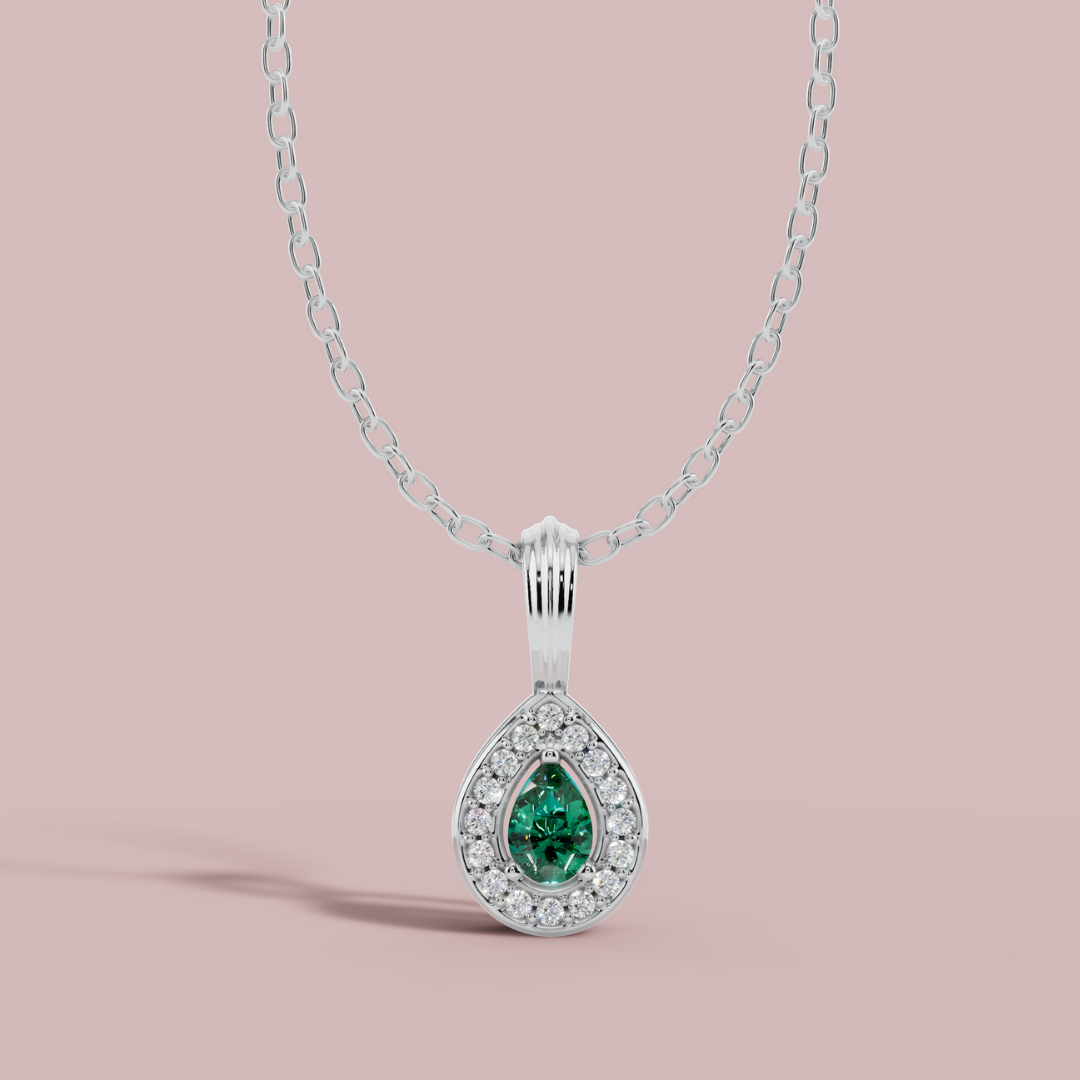 Delphi Green Pear Necklace