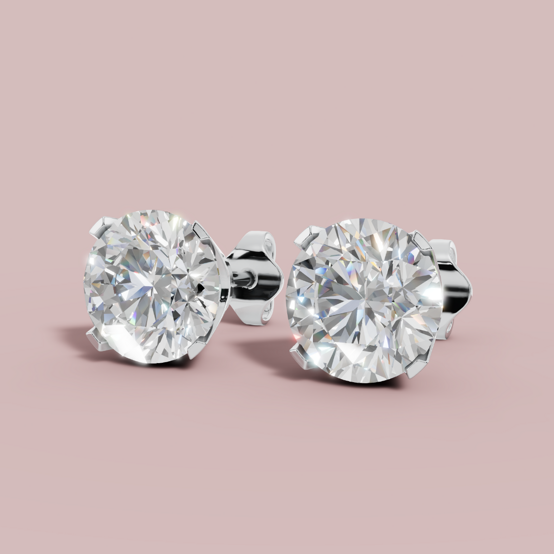 Classic Round Stud Earrings