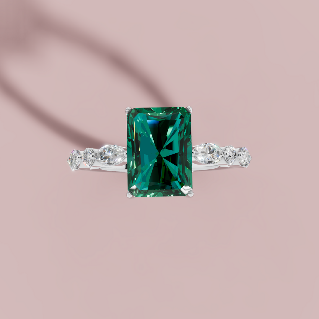 Green Vertica  Ring