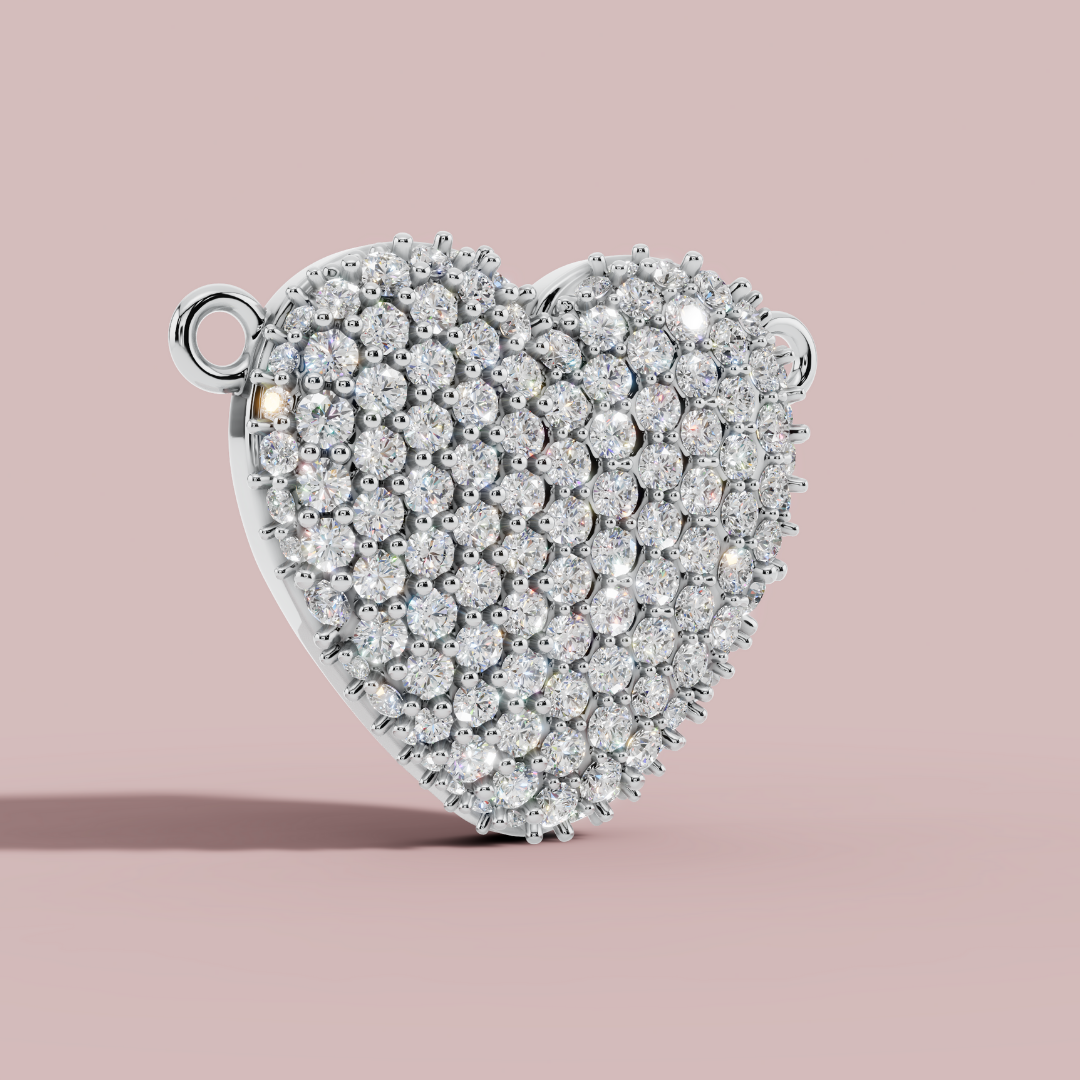 The Pave Heart Necklace