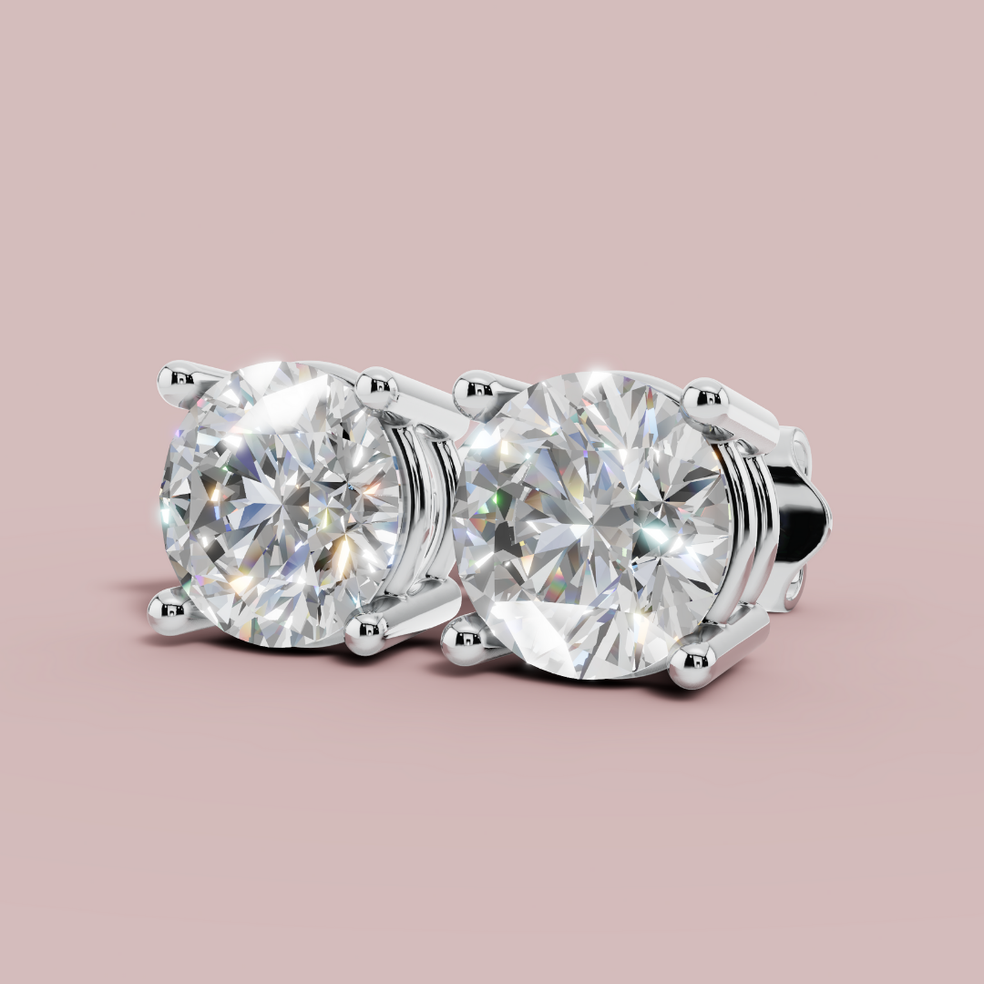 Forever Solitaire Stud Earrings