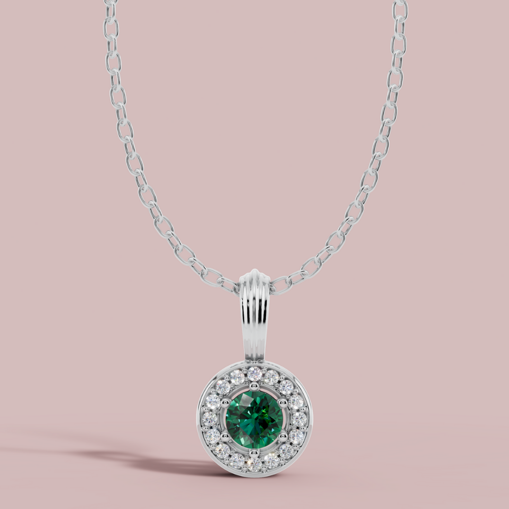 Sanaaz Green Round Necklace