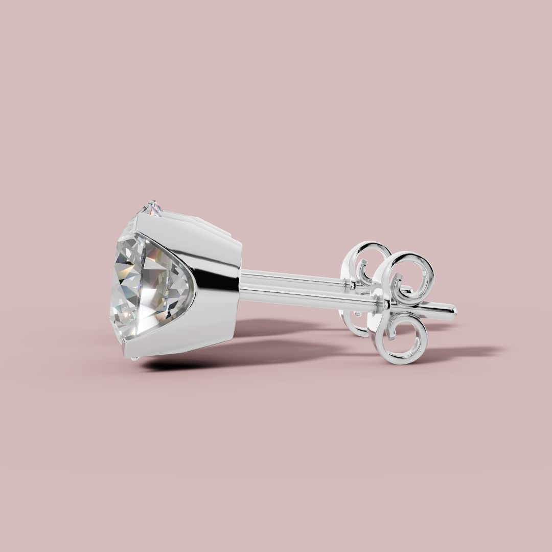 Classic Round Stud Earrings