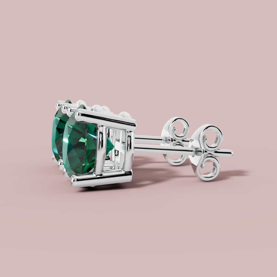 Moderna Round Forest Stud Earrings