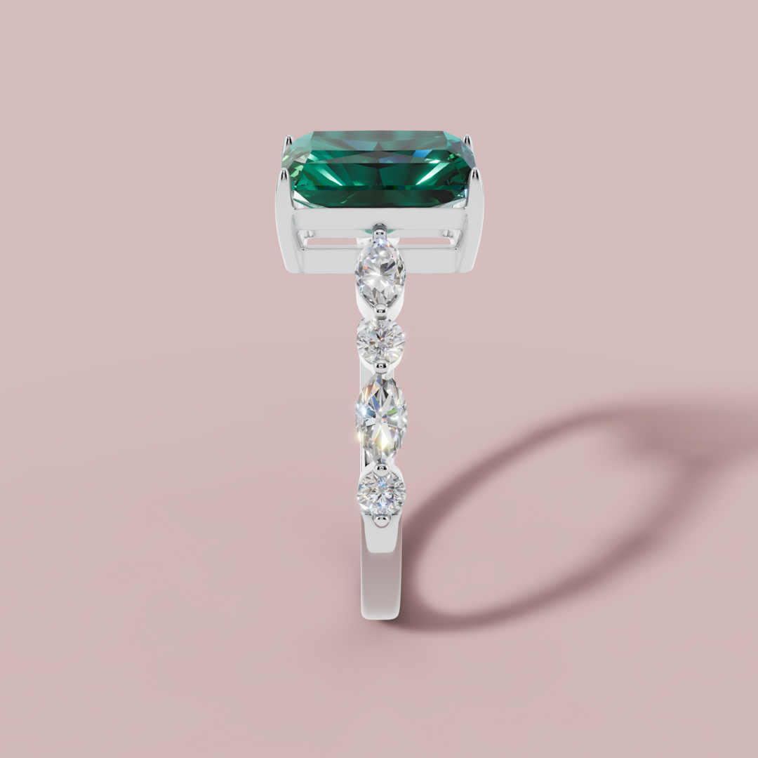 Green Vertica  Ring