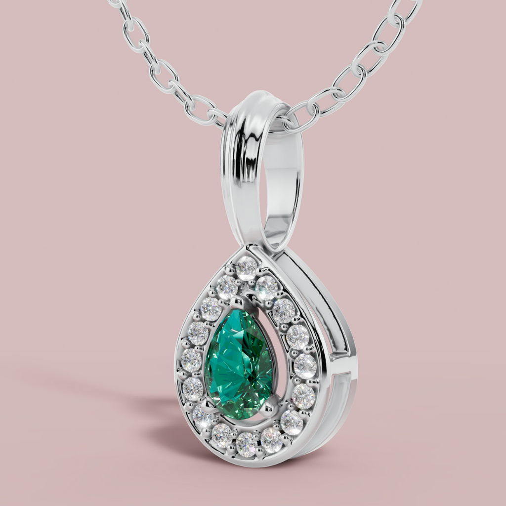 Delphi Green Pear Necklace