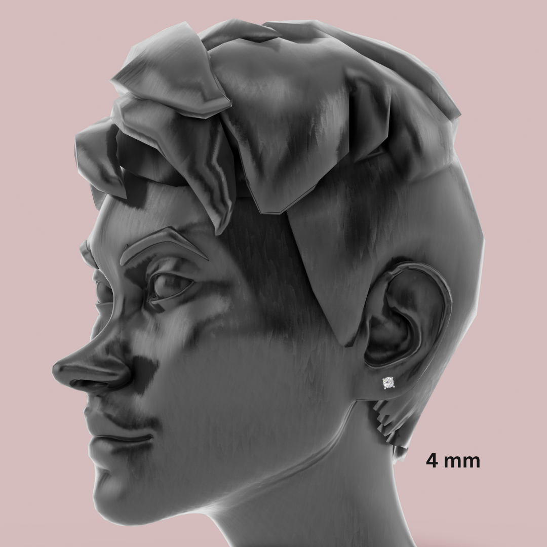 Forever Solitaire 925 Pure Silver Stud Earrings My Store