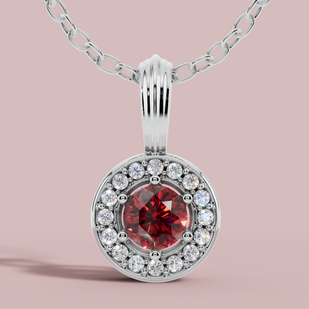 Sanaaz Red Round Necklace
