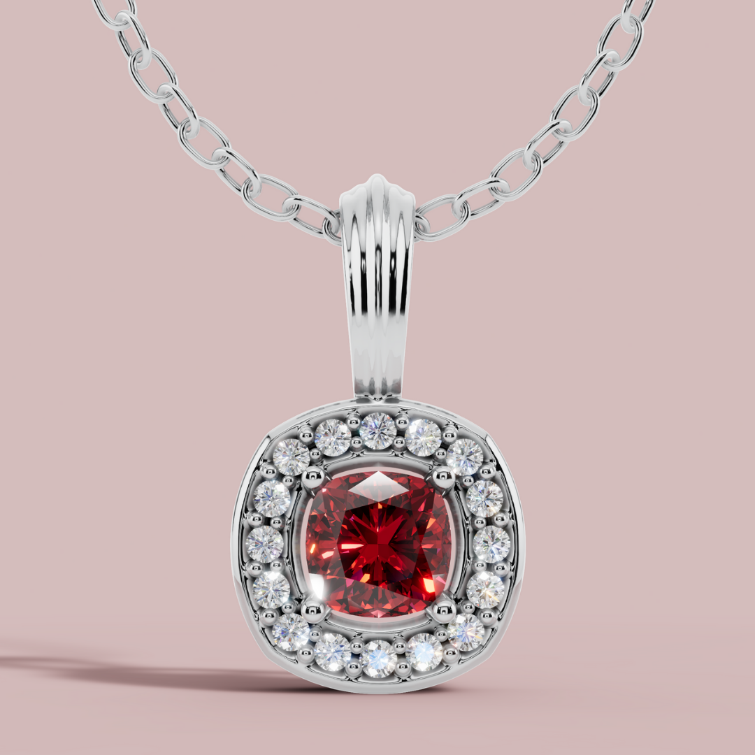 Liham Red Cushion Necklace