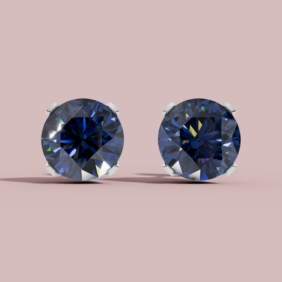 Classic Round Sea Stud Earrings