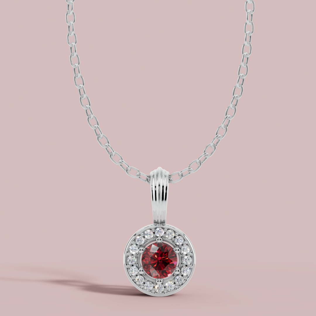 Sanaaz Red Round Necklace