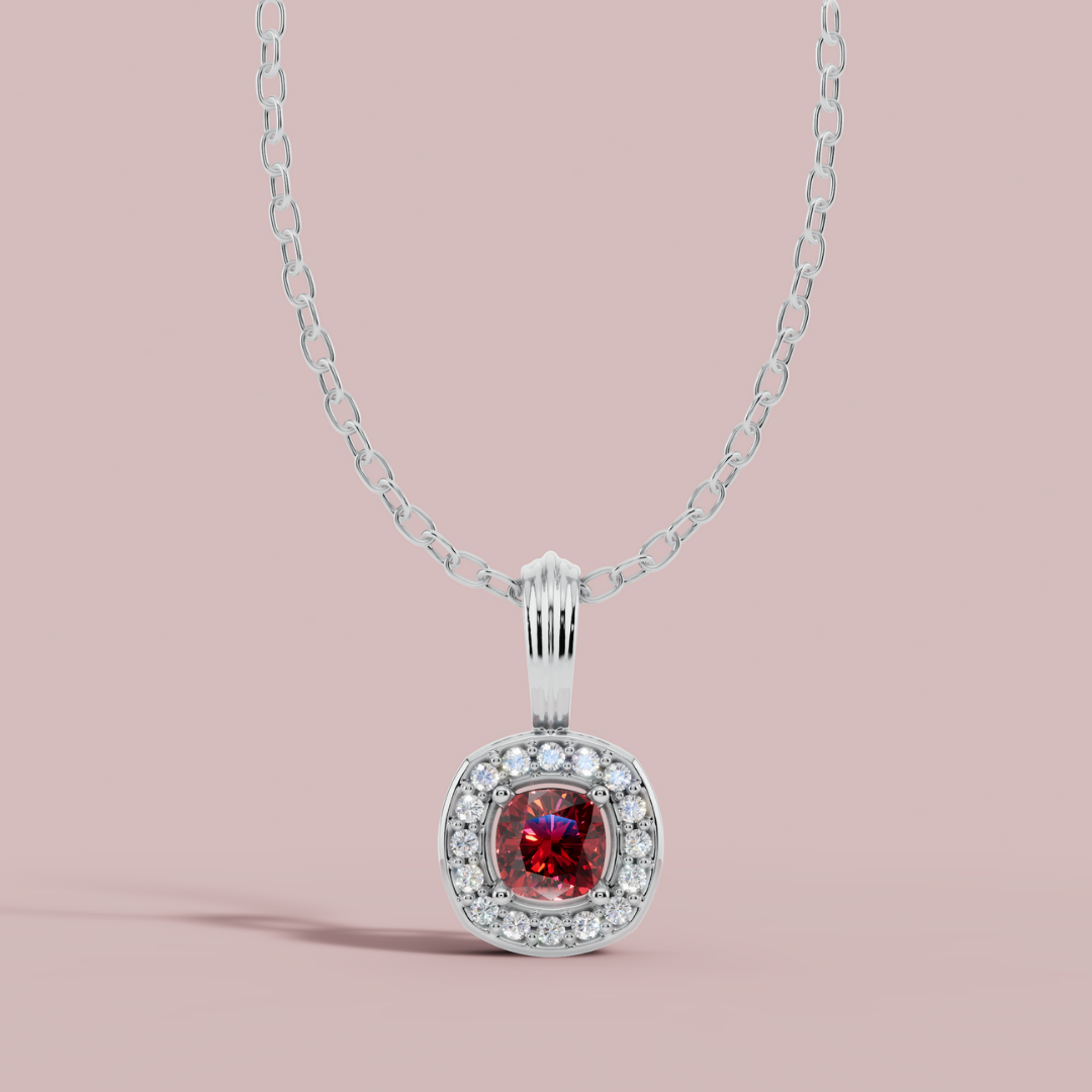 Liham Red Cushion Necklace