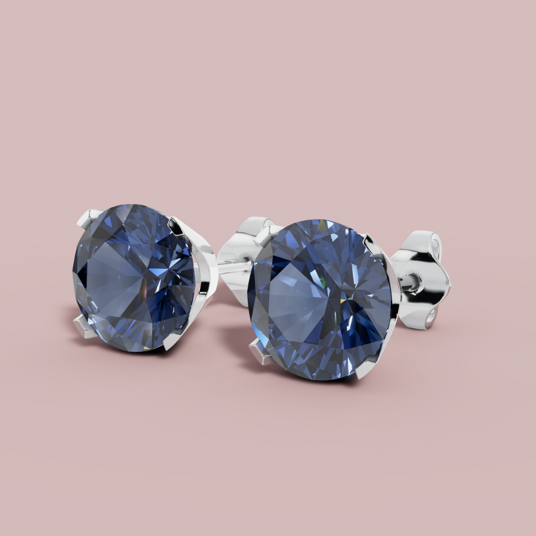 Classic Round Sea Stud Earrings