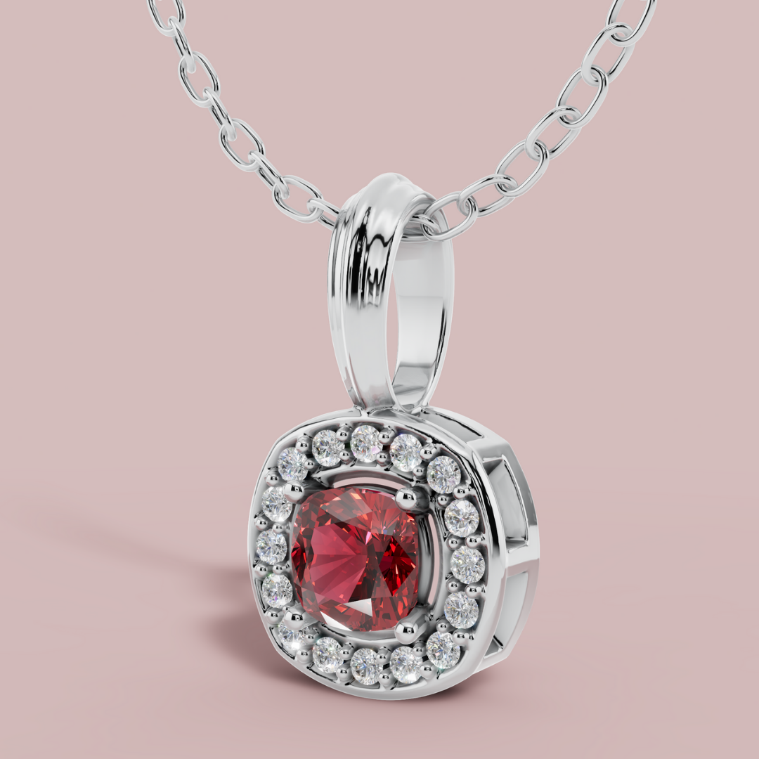 Liham Red Cushion Necklace