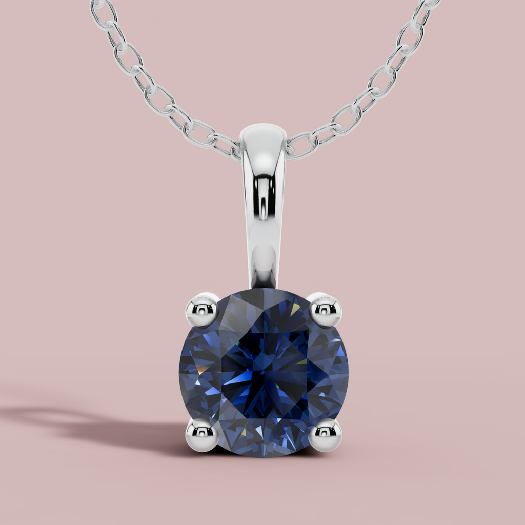 Blue signature Solitaire Necklace
