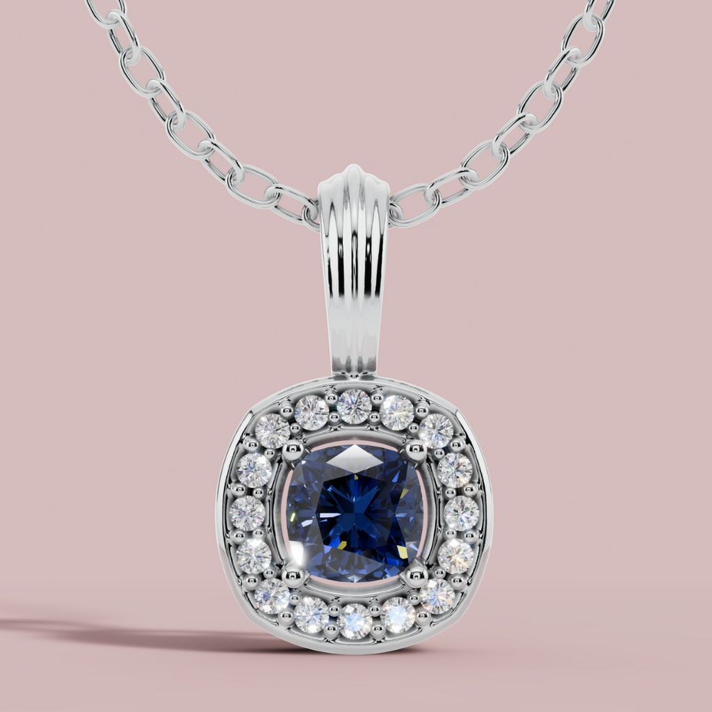 Liham Blue Cushion Necklace