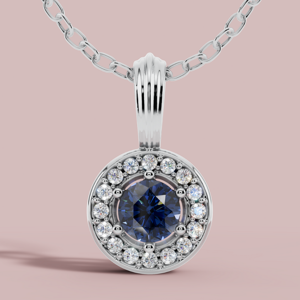 Sanaaz Blue Round Necklace
