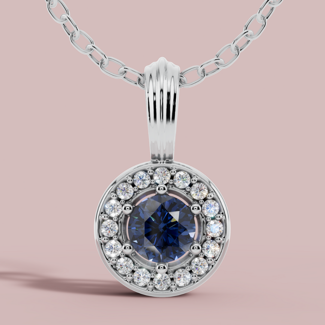 Sanaaz Blue Round Necklace