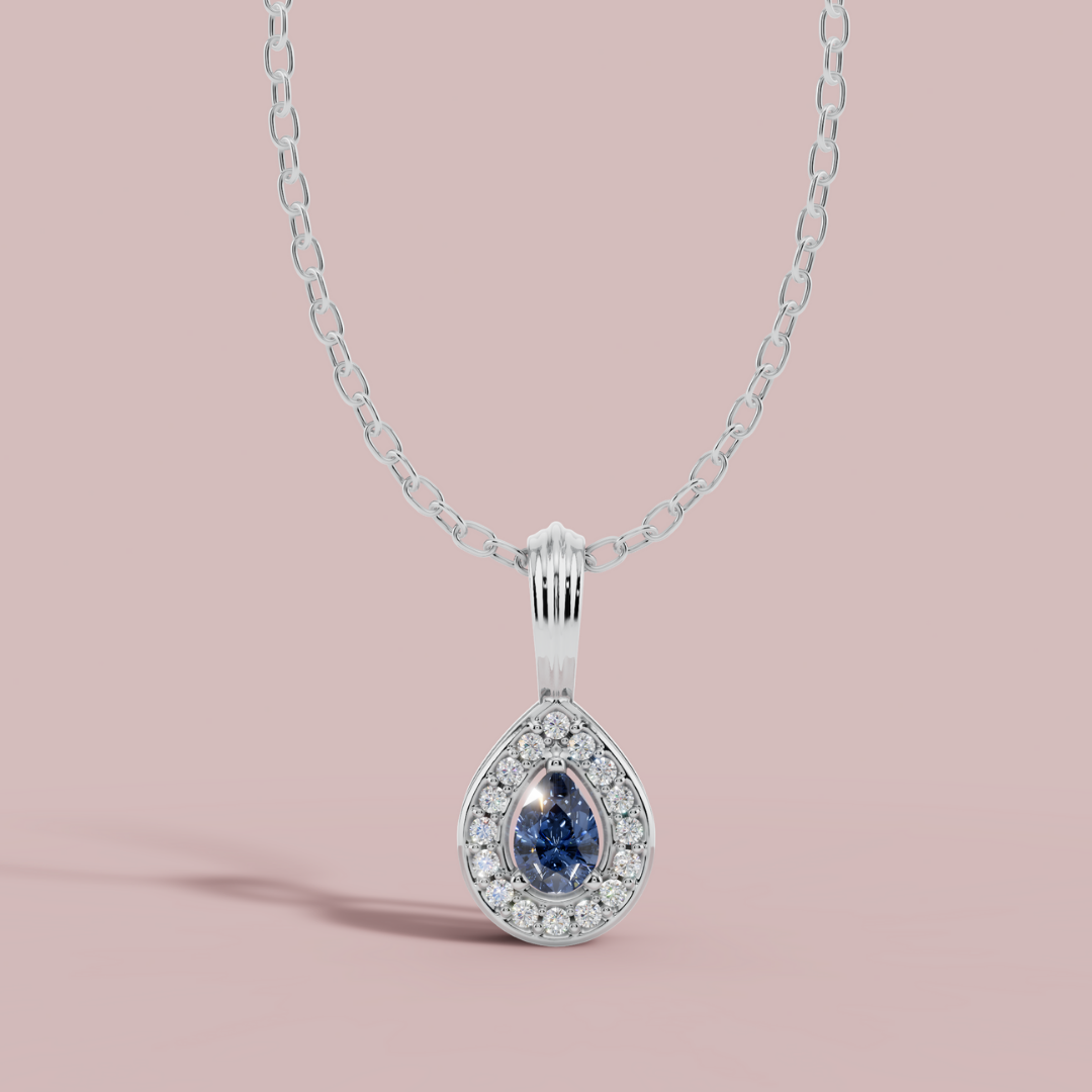 Delphi Blue Pear Necklace