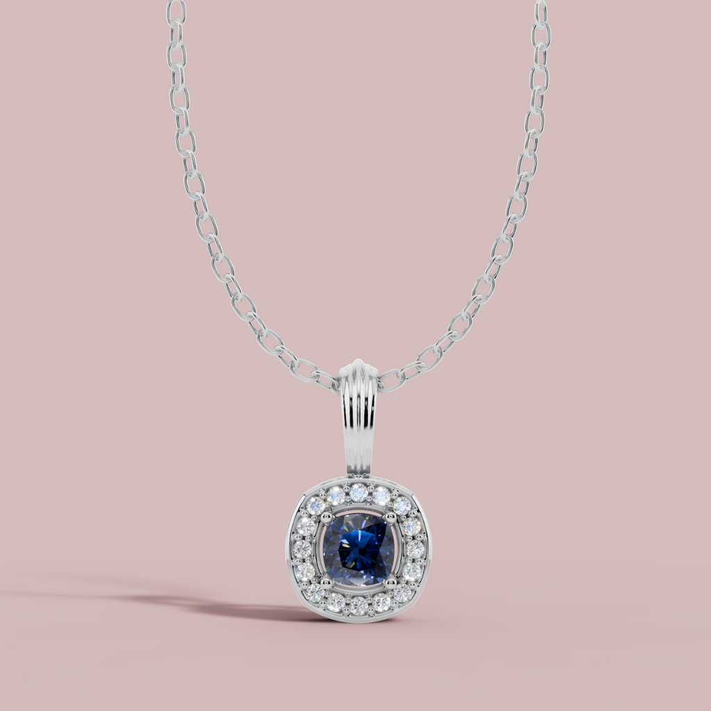 Liham Blue Cushion Necklace