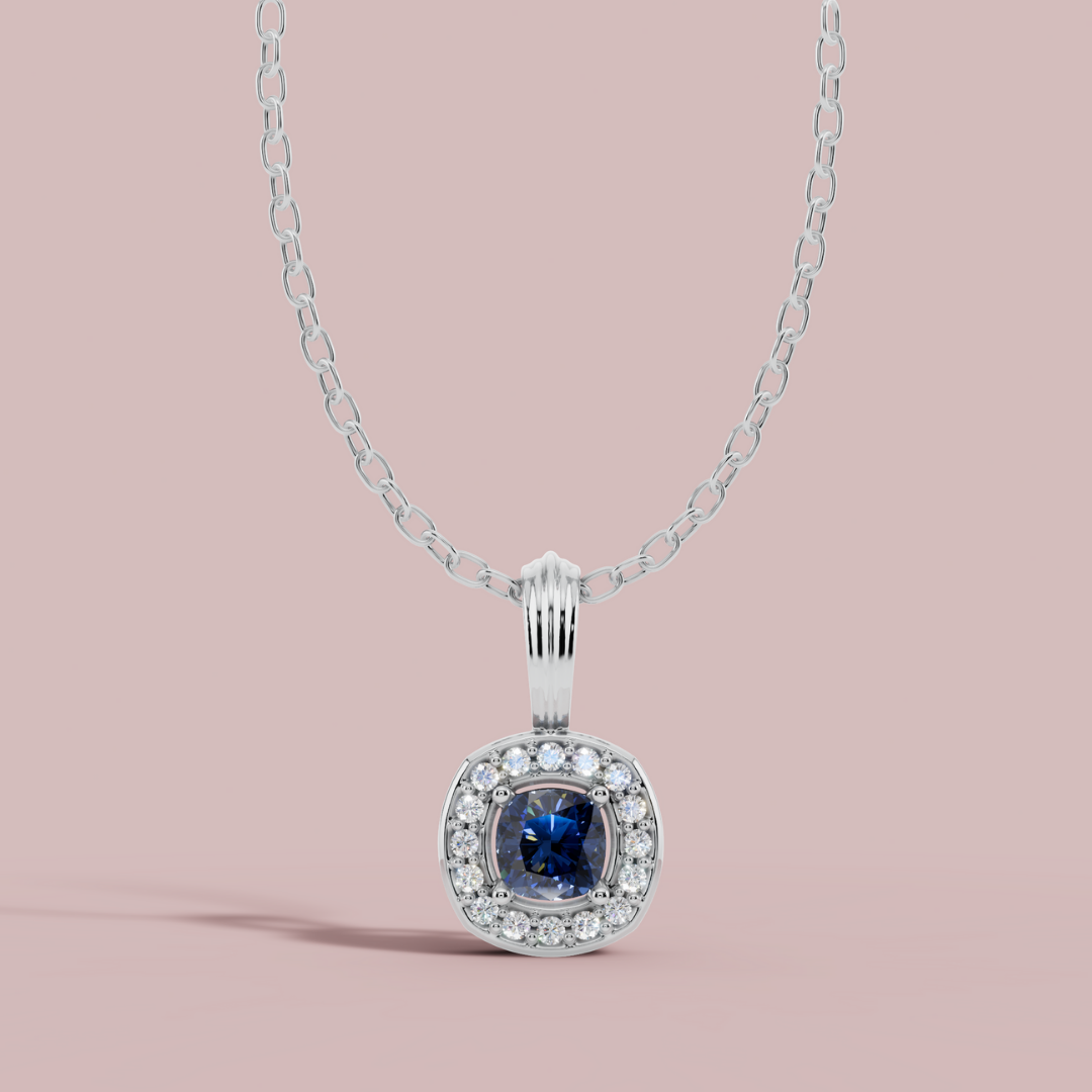 Liham Blue Cushion Necklace